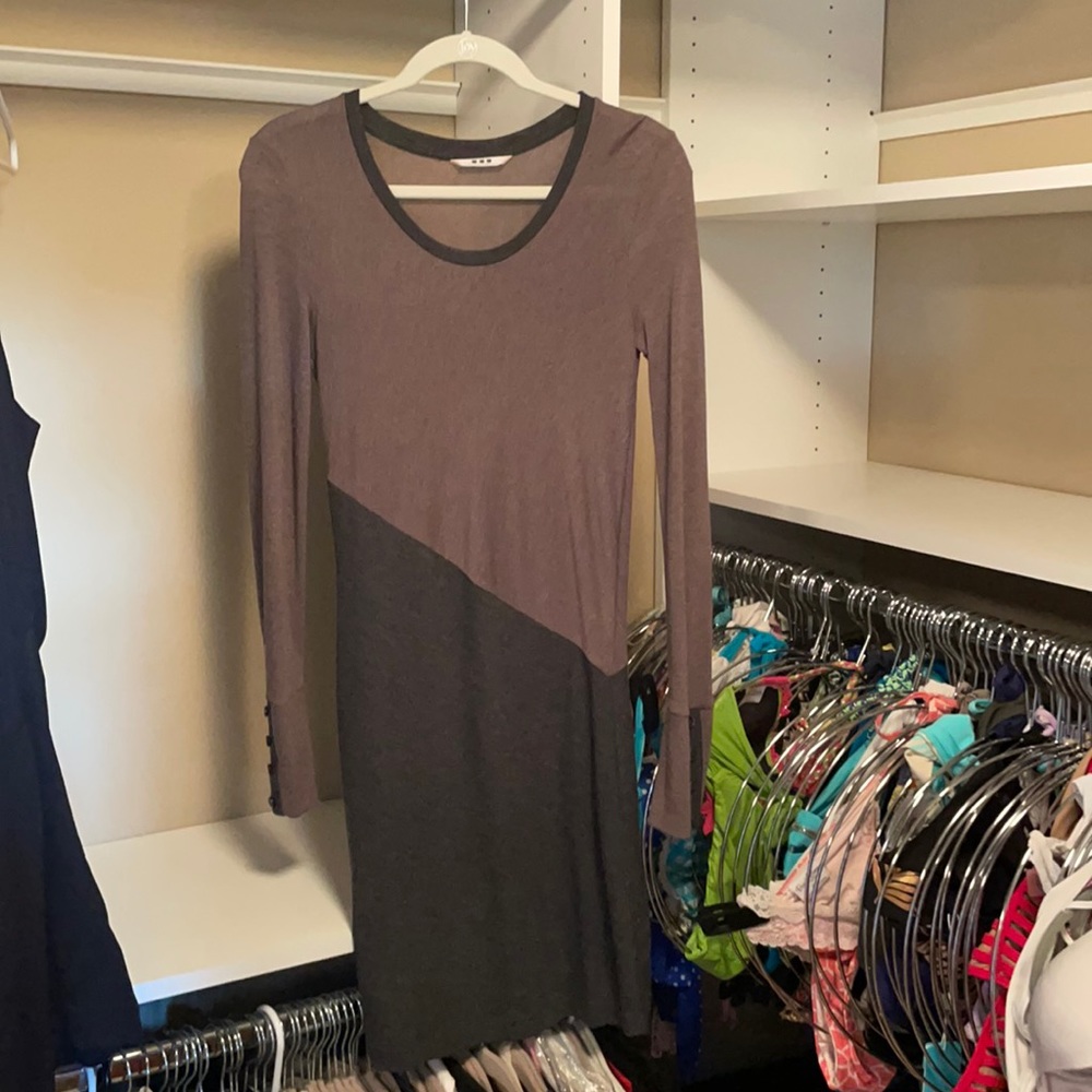 Three dots long sleeve dress small